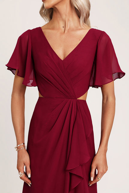 Robe Cérémonie Longue Volants Rose - gallery 1