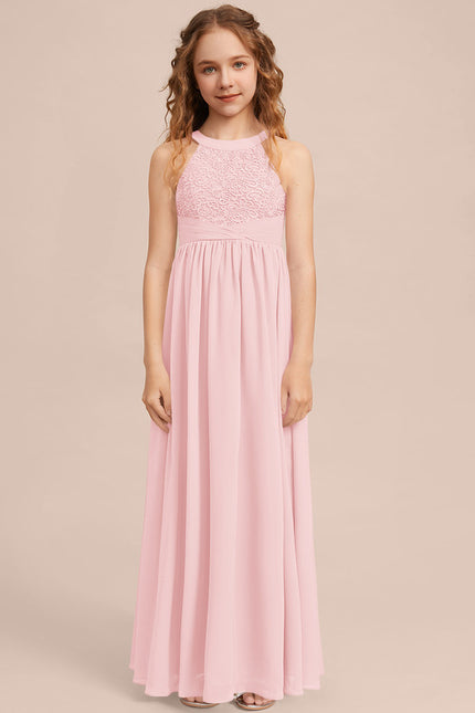 Robe Cérémonie Longue Rose Douce - gallery 1