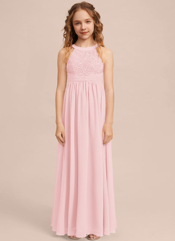 Robe Cérémonie Longue Rose Douce - gallery 1
