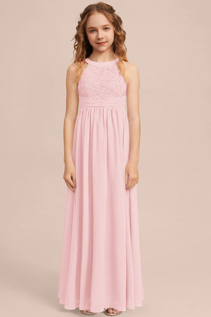 Robe Cérémonie Longue Rose Douce - gallery 1