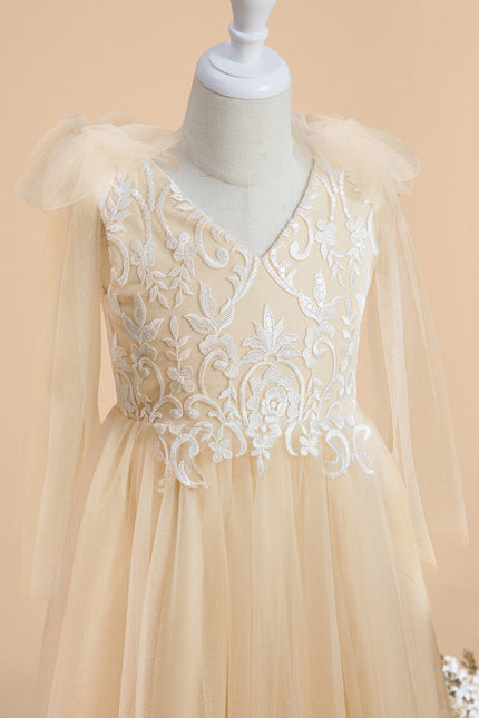 Robe Dentelle Beige Ceremonie - gallery 6