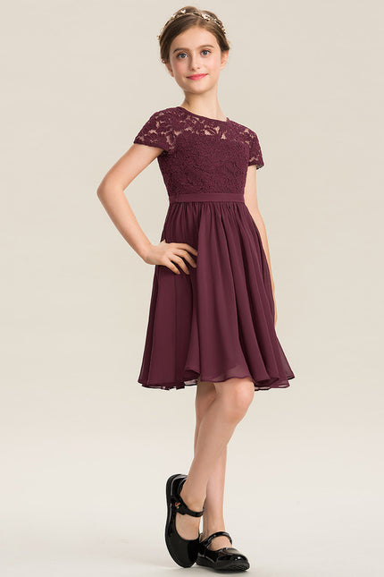 Robe Cérémonie Élégance Velours Aubergine - gallery 2