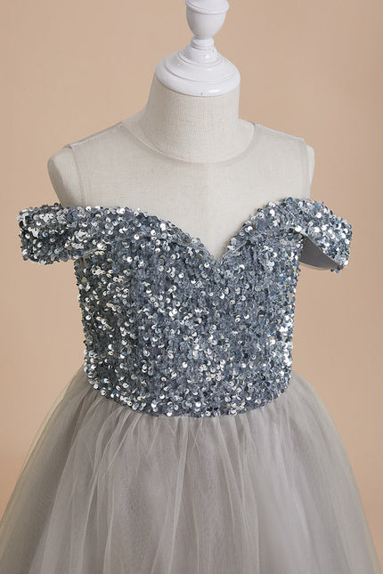 Robe Cérémonie Tulle Argenté - gallery 2