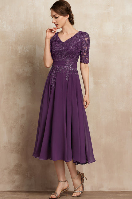 Robe Cérémonie Élegante Violet - gallery 5
