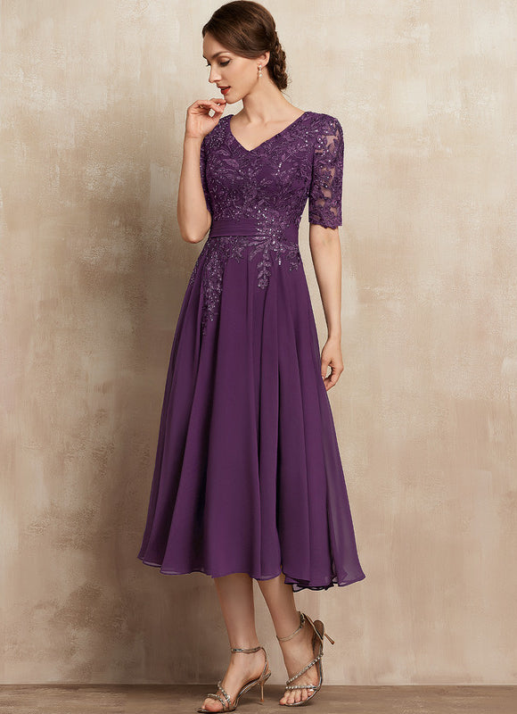 Robe Cérémonie Élegante Violet - gallery 5