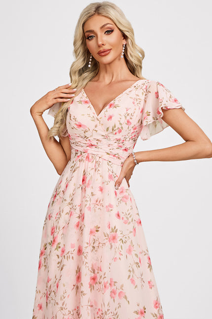 Robe Cérémonie Longue Volants Rose - gallery 4