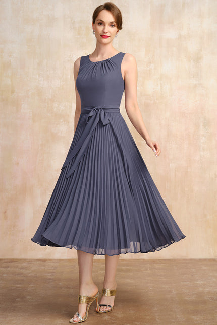 Robe Cérémonie Plissée Sombre - gallery 5