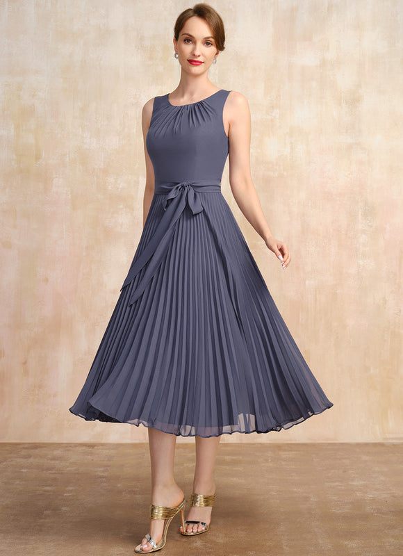 Robe Cérémonie Plissée Sombre - gallery 5