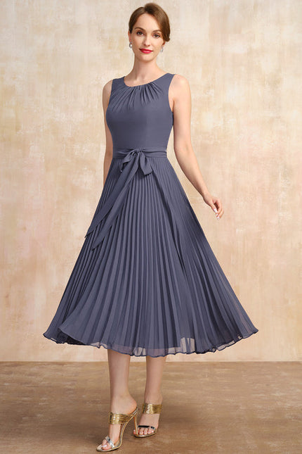 Robe Cérémonie Plissée Sombre - gallery 5