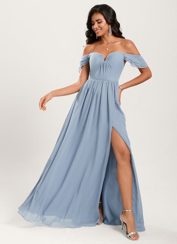 Robe Cérémonie Élégante À Décolleté - gallery 3