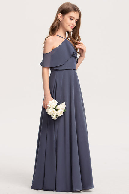Robe Cérémonie Chiffon Marine - gallery 2