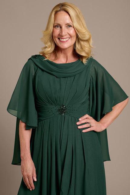 Robe Cérémonie Mousseline Émeraude - gallery 3