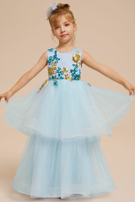 Robe Cérémonie Tulle Aqua - gallery 9
