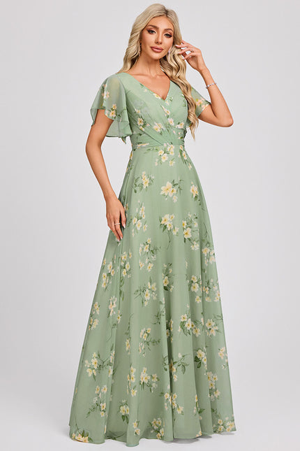 Robe Cérémonie Longue Volants Rose - gallery 3