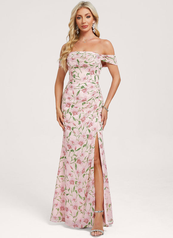 Robe Cérémonie Élégante À Décolleté