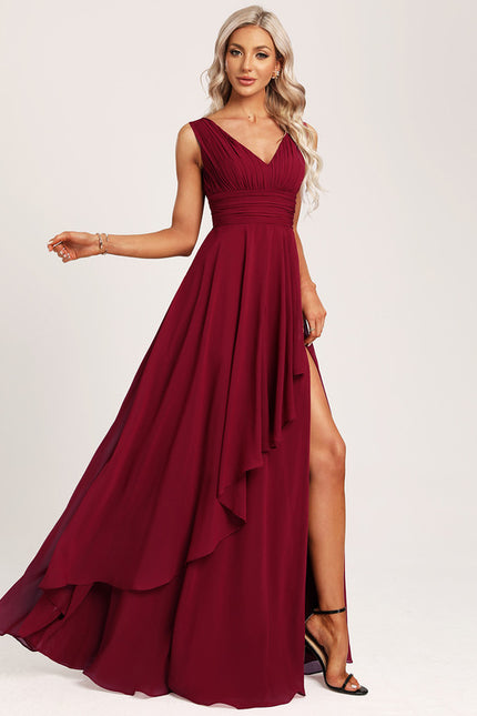 Robe Cérémonie Longue Volants Rose - gallery 2