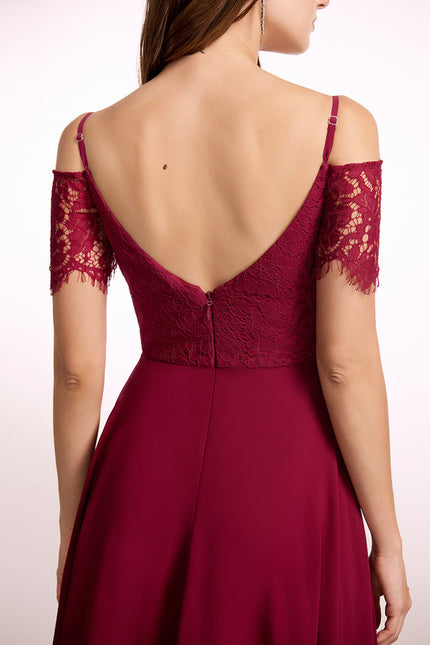 Robe Cérémonie Longue Rose Élégante - gallery 3