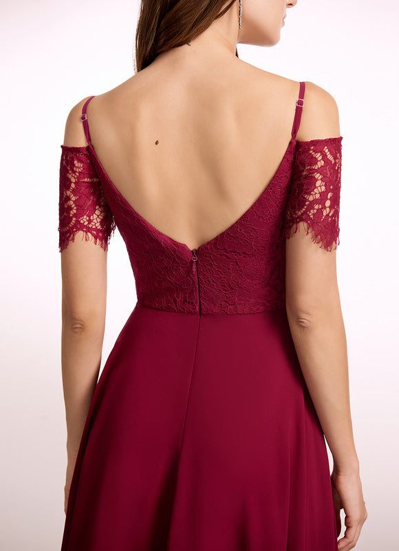 Robe Cérémonie Longue Rose Élégante - gallery 3