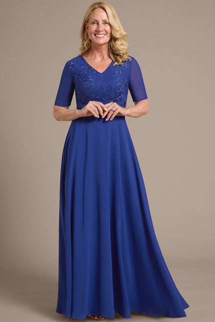 Robe Cérémonie Longue Bleu Royal - gallery 5