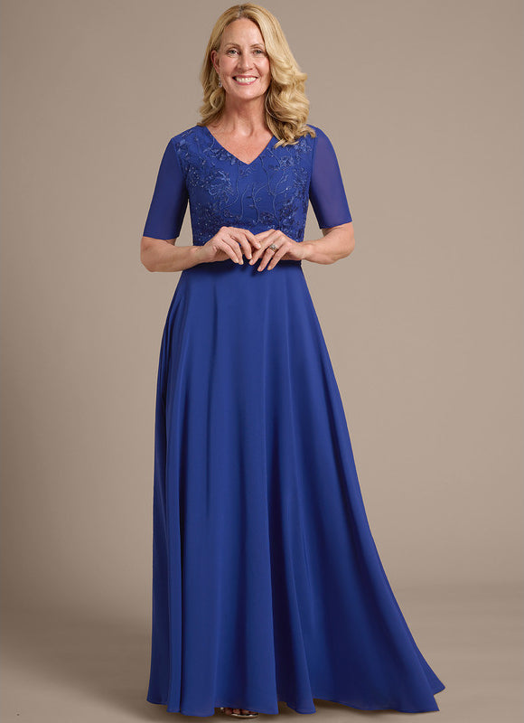 Robe Cérémonie Longue Bleu Royal - gallery 5