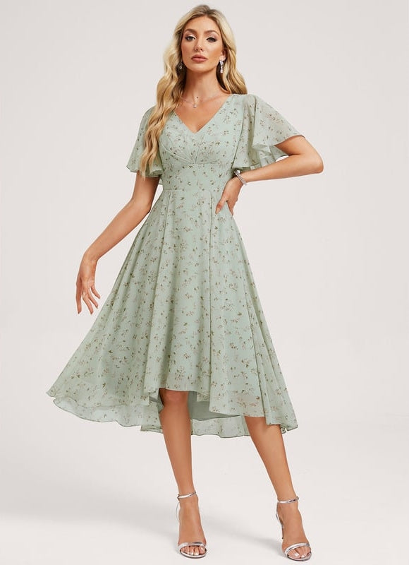 Robe Cérémonie Fluide Marine Élégante