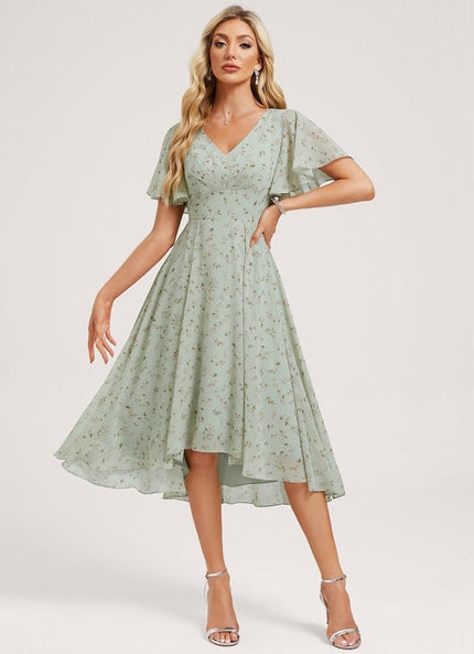 Robe Cérémonie Fluide Marine Élégante