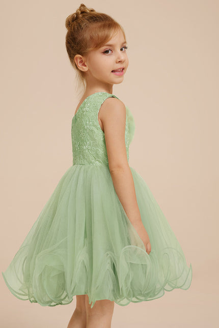 Robe Cérémonie Tulle Verte - gallery 9