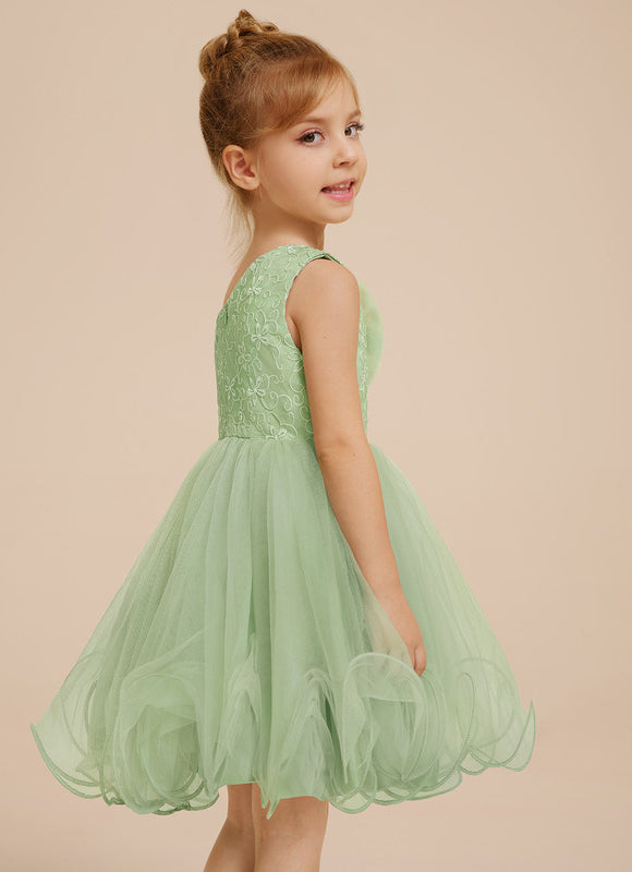 Robe Cérémonie Tulle Verte - gallery 9