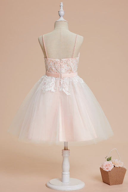 Robe Cérémonie Tulle Verte Fleuri - gallery 2