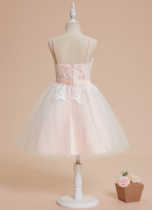 Robe Cérémonie Tulle Verte Fleuri - gallery 2