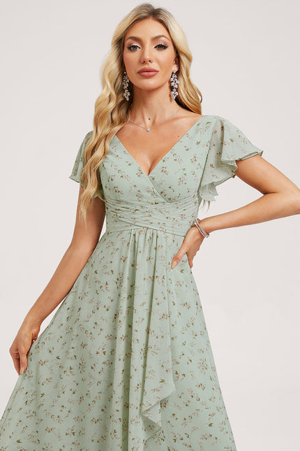 Robe Cérémonie Longue Volants Rose - gallery 3