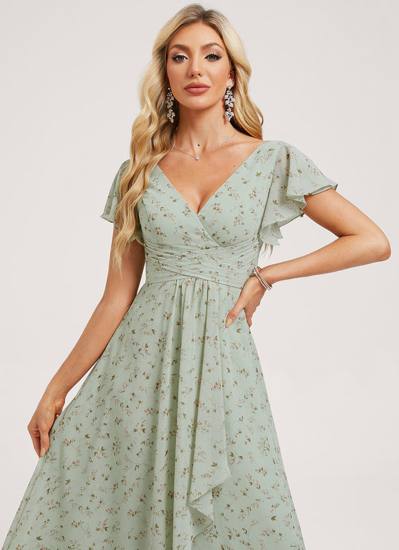 Robe Cérémonie Longue Volants Rose - gallery 3