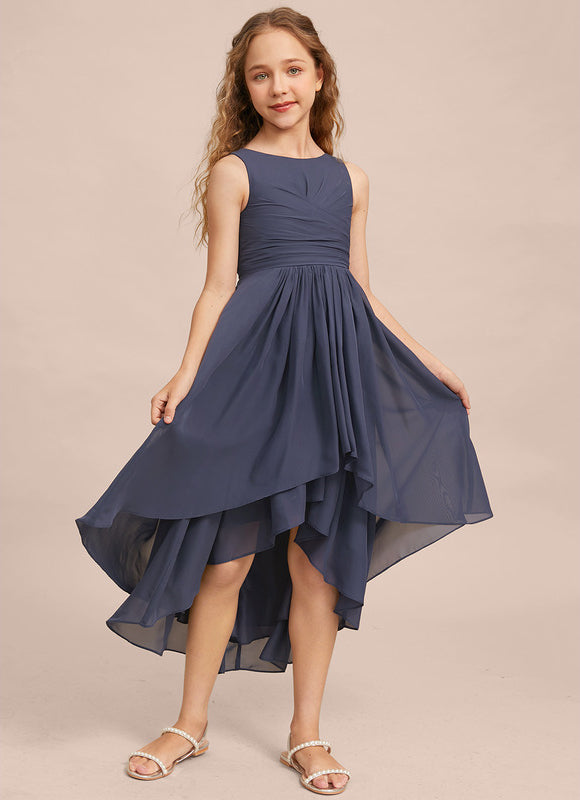 Robe Cérémonie Mousseline Marine - gallery 6