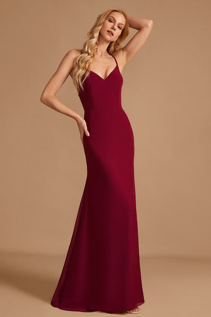 Robe Cérémonie Bordeaux Ajustée - gallery 3