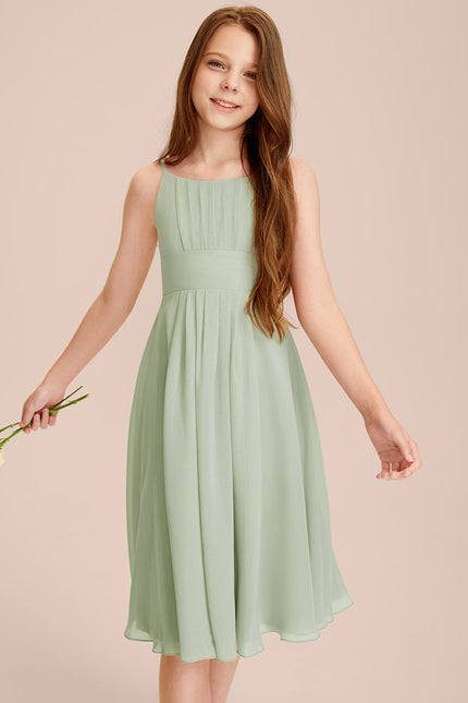 Robe Cérémonie Mousseline Marine Ajustée