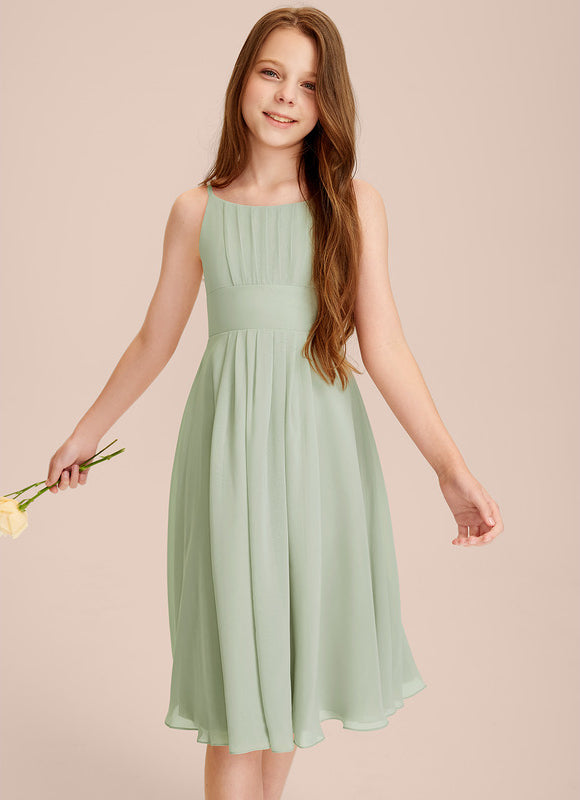 Robe Cérémonie Mousseline Marine Ajustée