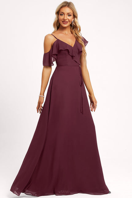 Robe Cérémonie Bourgogne À Volants - gallery 5