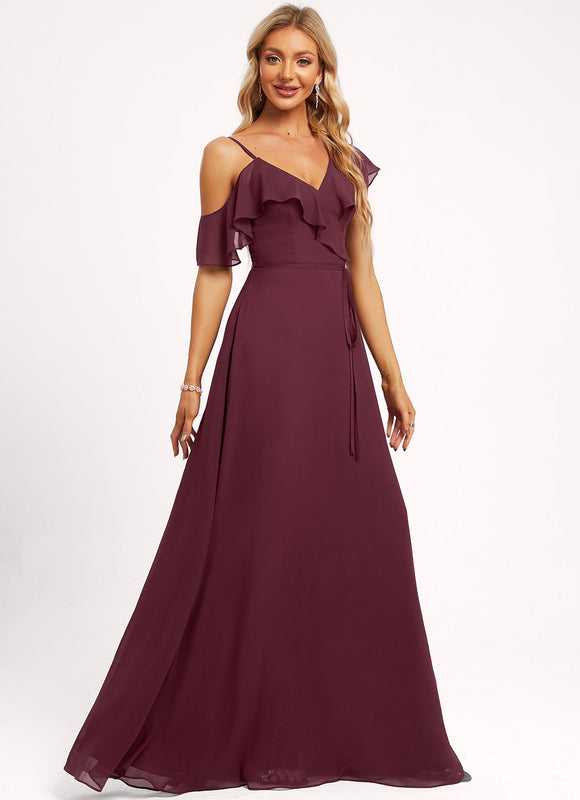 Robe Cérémonie Bourgogne À Volants - gallery 5