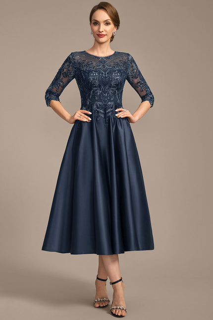 Robe Cérémonie Mère Élégante Satin - gallery 3