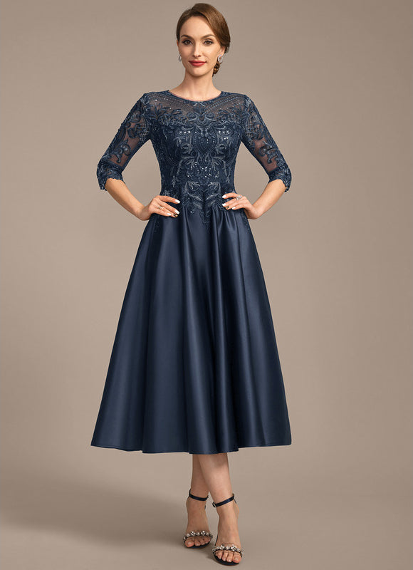 Robe Cérémonie Mère Élégante Satin - gallery 3