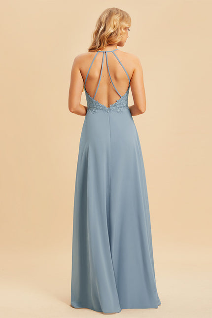 Robe Cérémonie Longue Rose Élégante - gallery 4