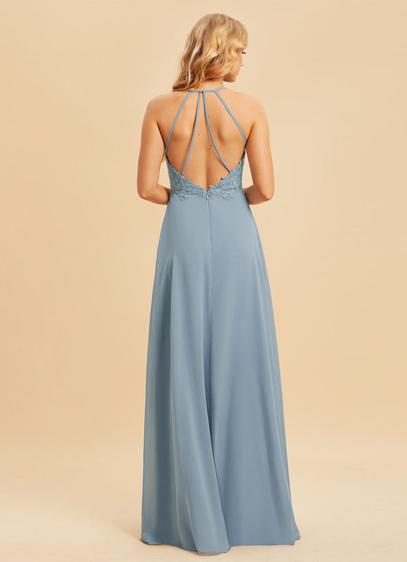 Robe Cérémonie Longue Rose Élégante - gallery 4