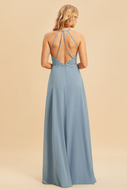Robe Cérémonie Longue Rose Élégante - gallery 4