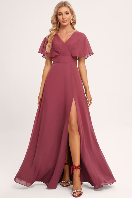 Robe Cérémonie Longue Volants Rose - gallery 3