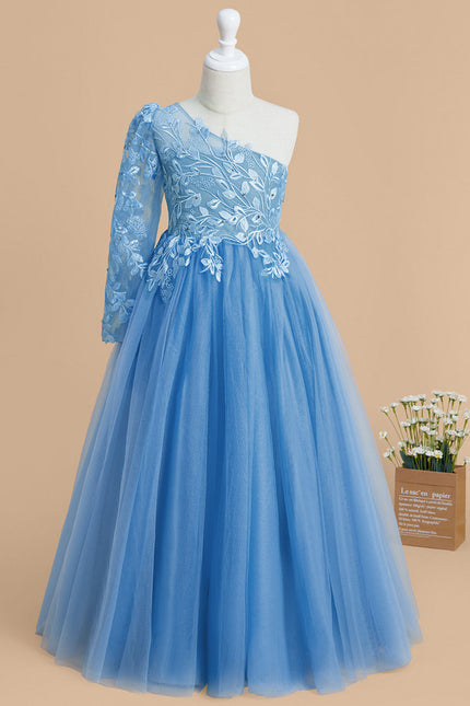 Robe Ceremonie Fille Bleu - gallery 1