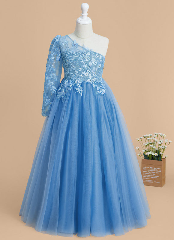 Robe Ceremonie Fille Bleu - gallery 1