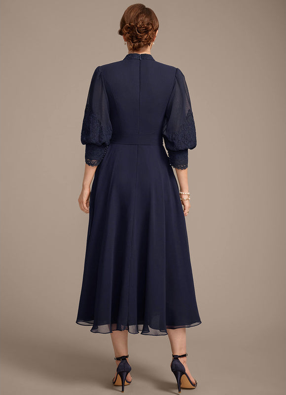 Robe Cérémonie Col Montant Marine - gallery 5