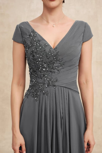 Robe Cérémonie Gris Perle Élégante - gallery 6