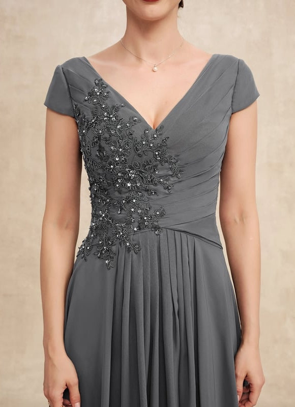 Robe Cérémonie Gris Perle Élégante - gallery 6