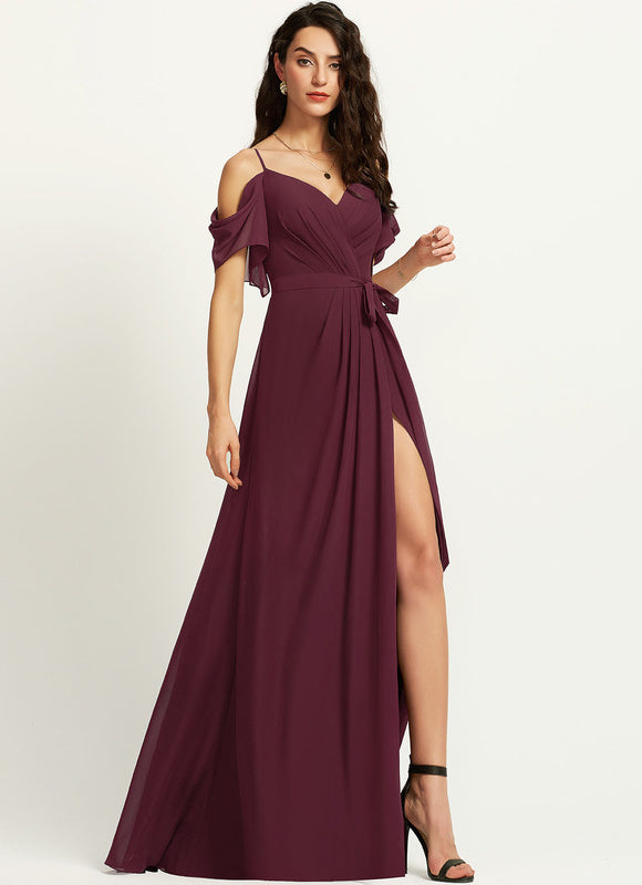 Robe Cérémonie Longue Volants Rose - gallery 1